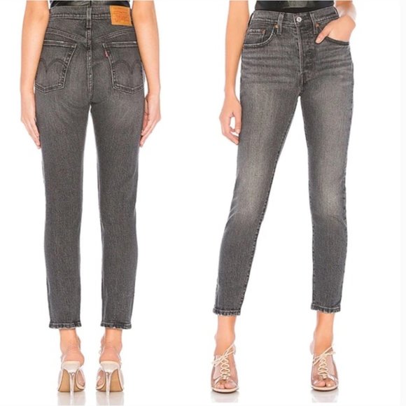 Levi's 501 S Skinny coal washed black jeans - Size 24 - Picture 5 of 13